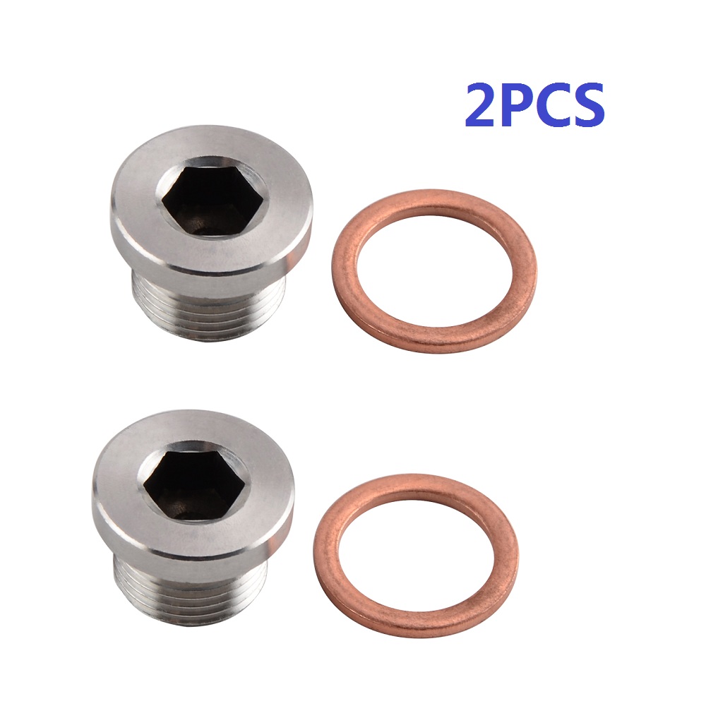 M18x1.5mm O2 Oxygen Sensor Stainless Steel Bung Plug Cap Thread Hex Bung