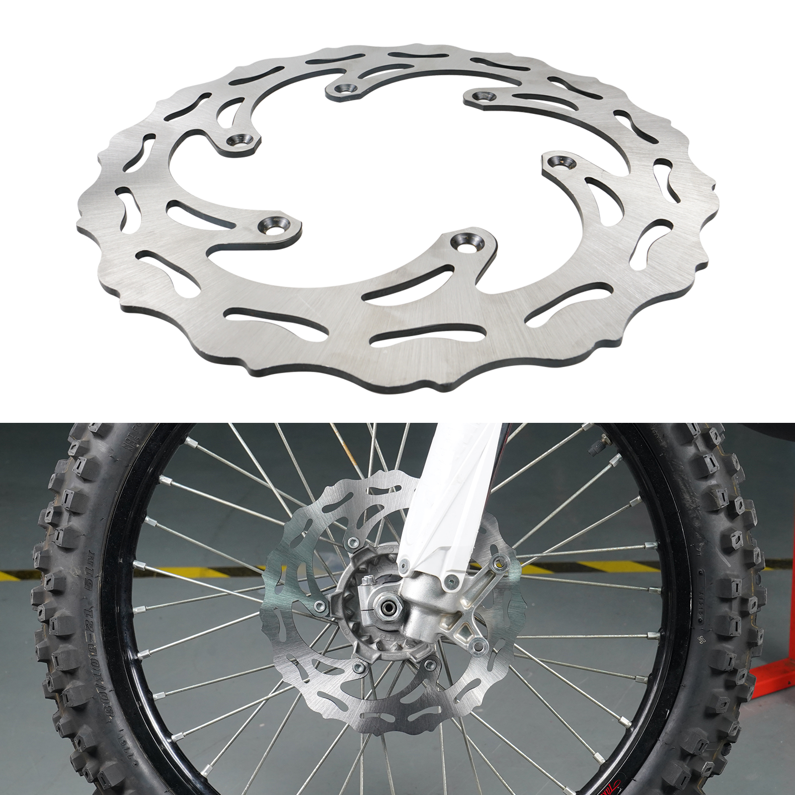250MM Front Brake Disc Rotor For Yamaha YZ125 YZ250 2001-2016 YZ250F 2001-2015 YZ450F 2003-2015 YZ250X 2016 YZ250FX 2015-2016 WR250F 2002-2016 WR450F 2002-2015