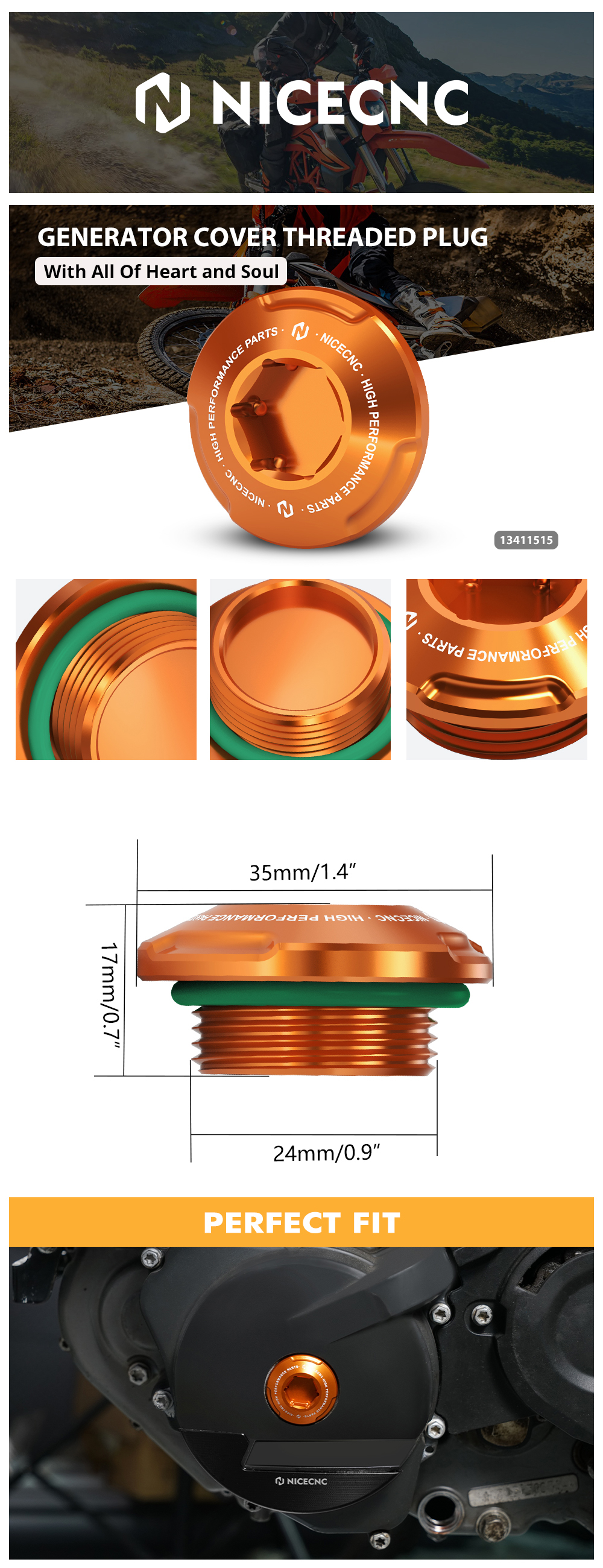 Engine Ignition Cover Plug For KTM 690 Enduro/Enduro R 2008-2023