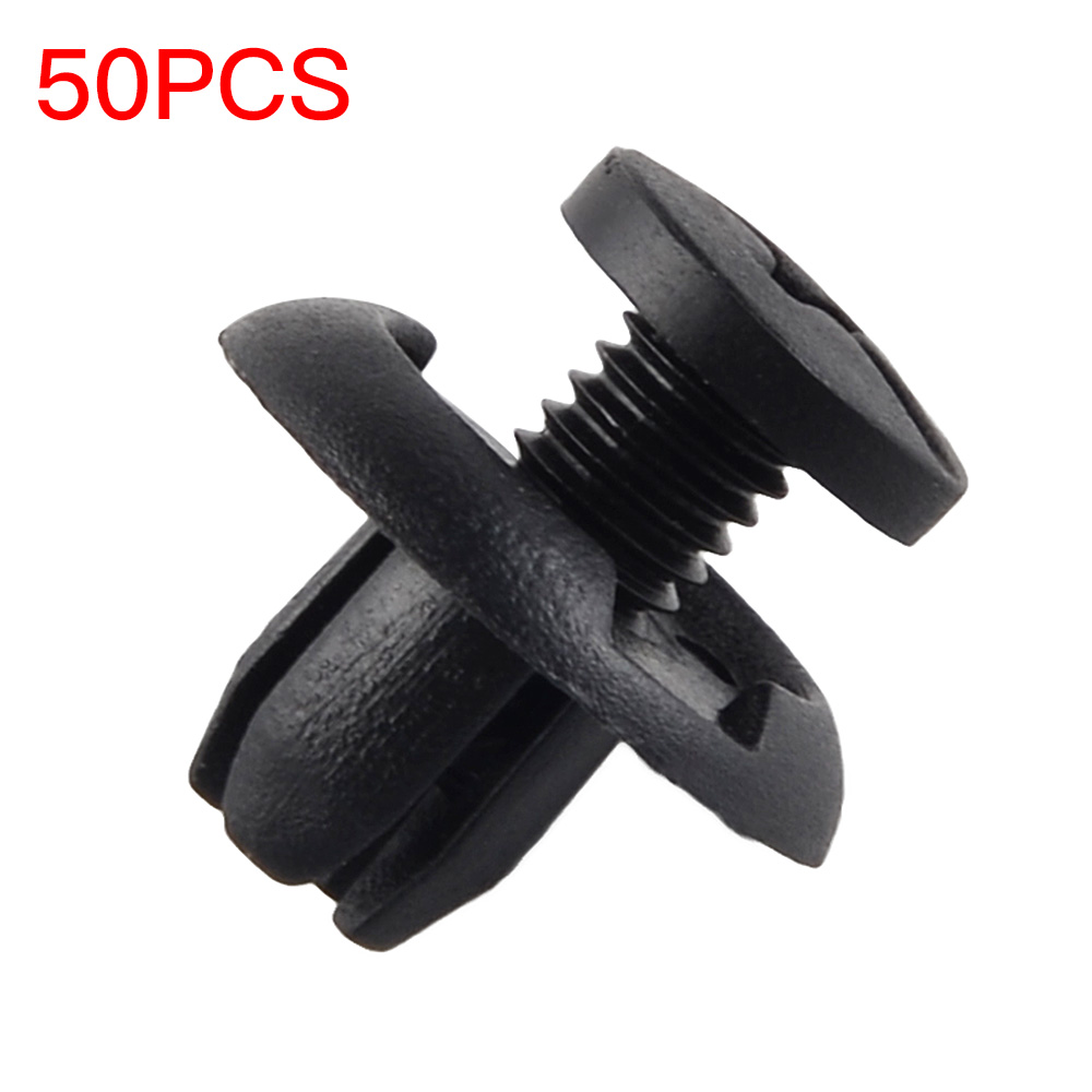50PCS Plastic Rivets Clips Fastener Retainer Bumper Fender Push Pin For Honda