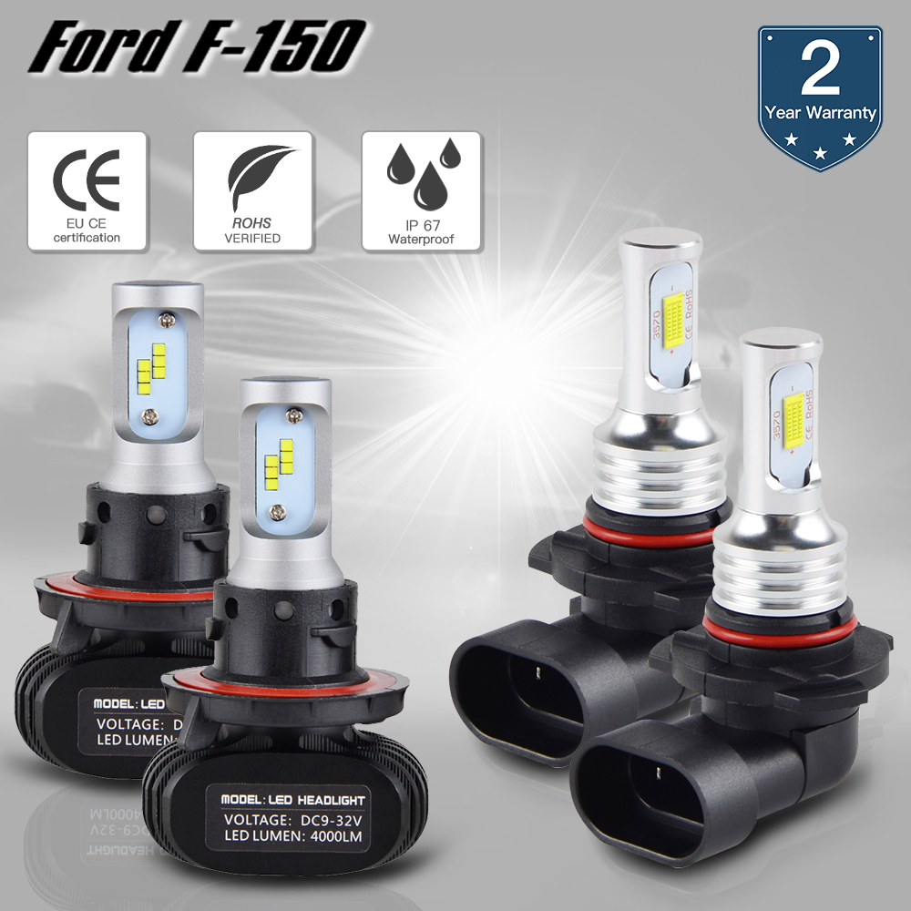 H13 9140 9005 LED Headlight High Low Beam Fog Light Globes For Ford ...