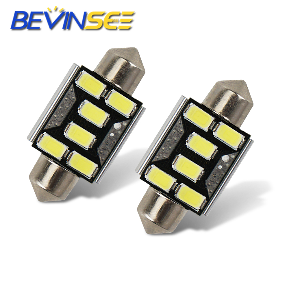 2Pcs CANBUS 36MM LED Festoon Bulbs 3020 SMD White Car Reading Lamp Dome Light