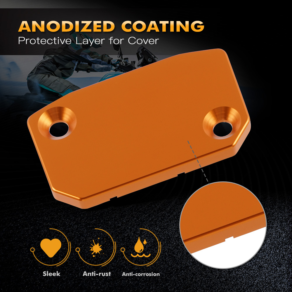 NiceCNC Aluminum Brake & Clutch Reservoir Cap – KTM 150 250 300 350 500 XC XCW SX-F EXC F, Husqvarna, CNC Anodized