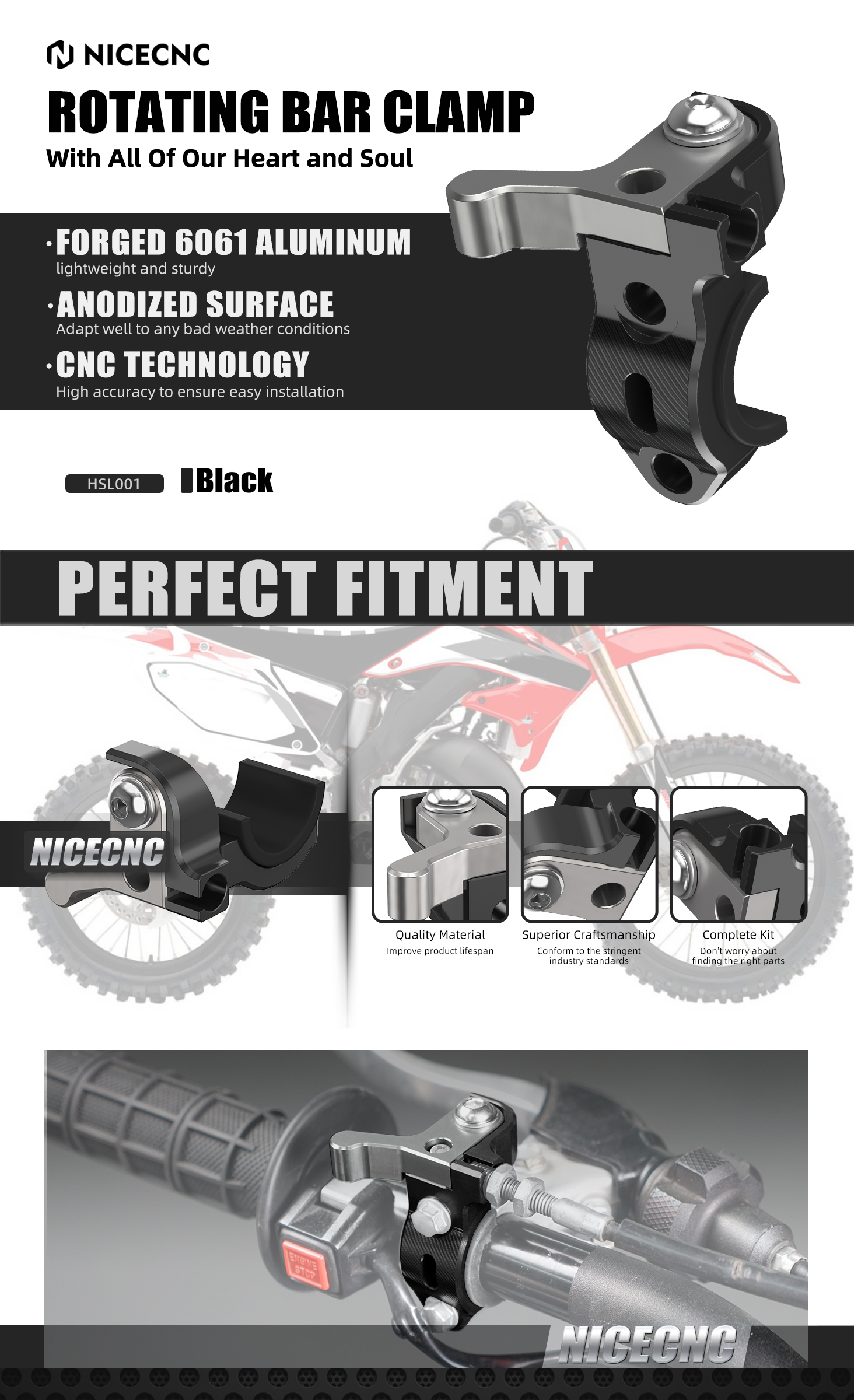 Levier Moto Barre Rotative Clamp Hot Start Levier For Honda Fit - 8