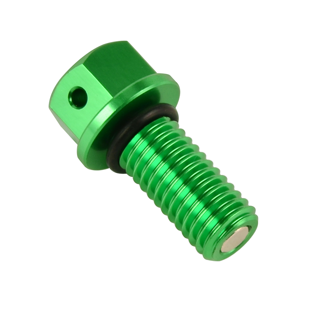 P1.5 Silver Magnetic Oil Drain Plugs Bolt Replace 92066-0038,KX450F 2006-2015,KLX450R 2008-2009 NICECNC 10mm
