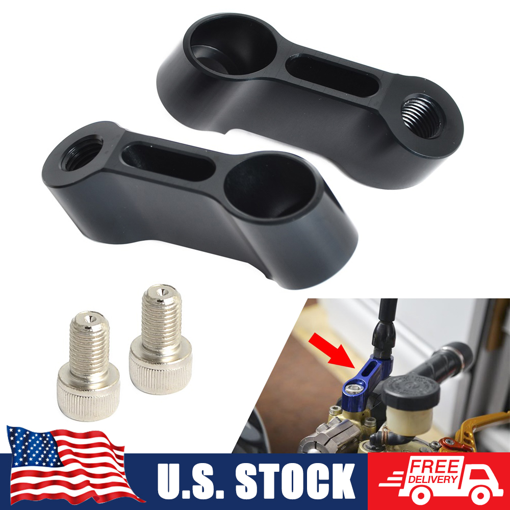10mm CNC Motorcycle Rear View Mirror Mount Risers Extenders Adapters
