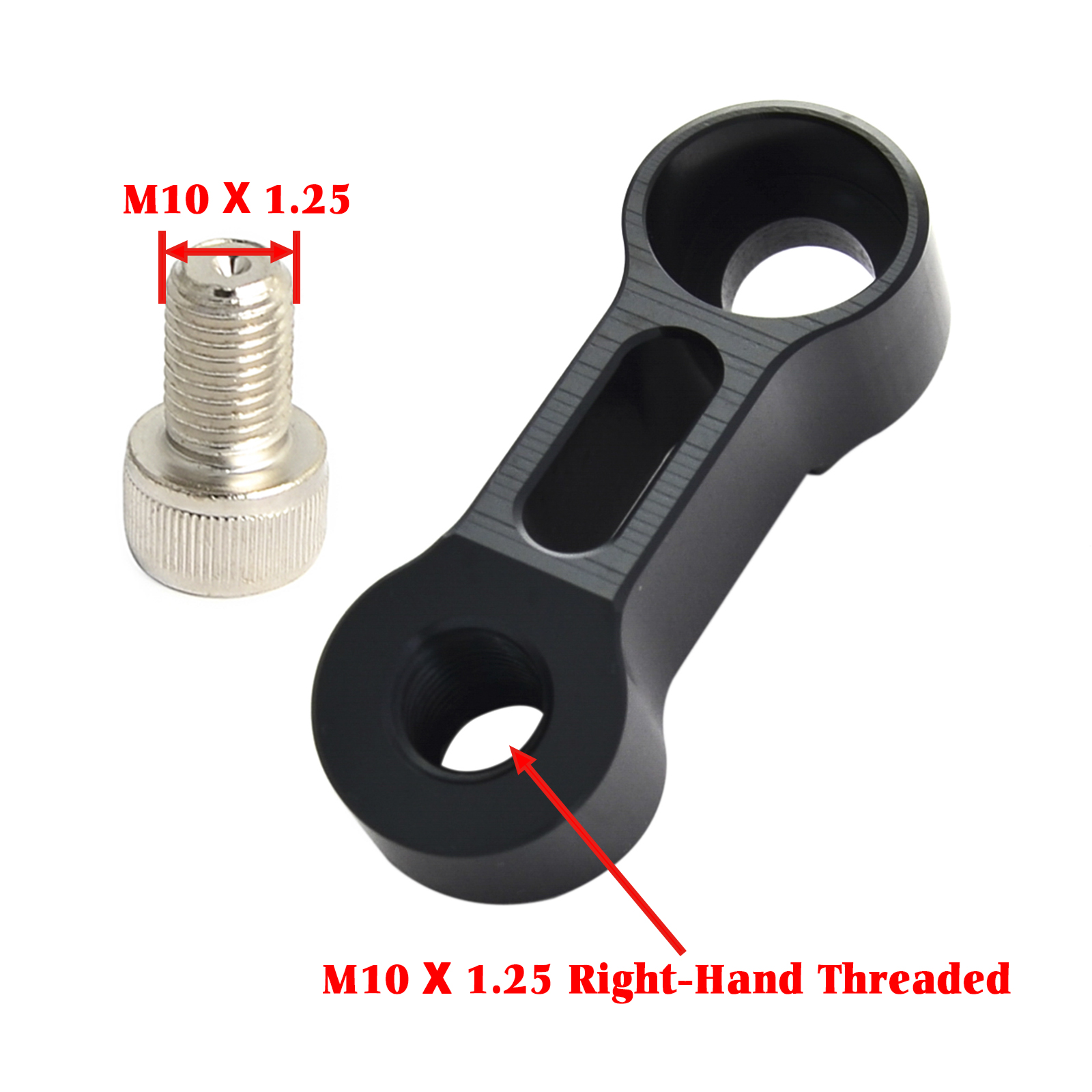 10mm CNC Motorcycle Rear View Mirror Mount Risers Extenders Adapters