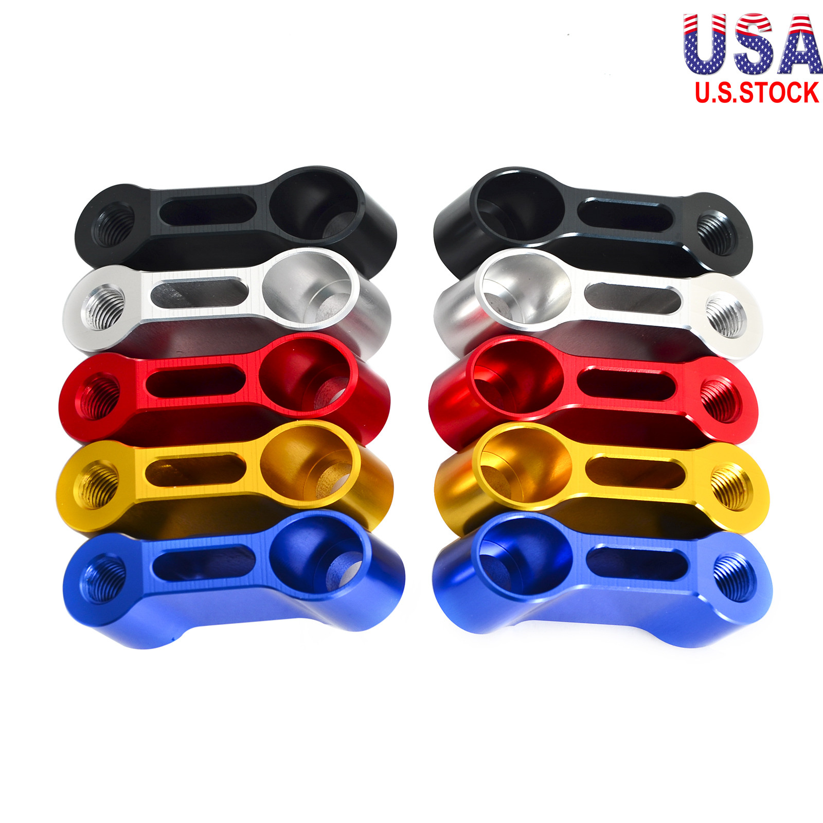 10mm CNC Motorcycle Rear View Mirror Mount Risers Extenders Adapters